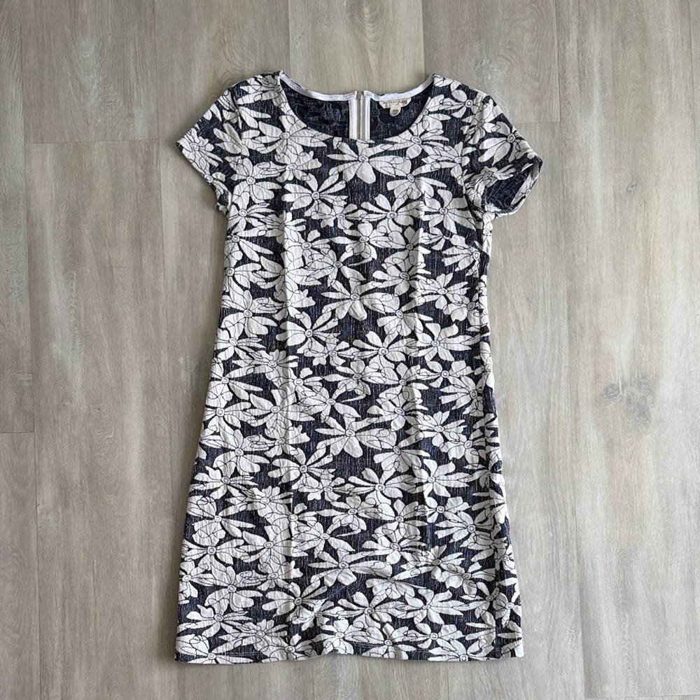 Maison Jules Blue and White Floral Mini Dress, Size XS